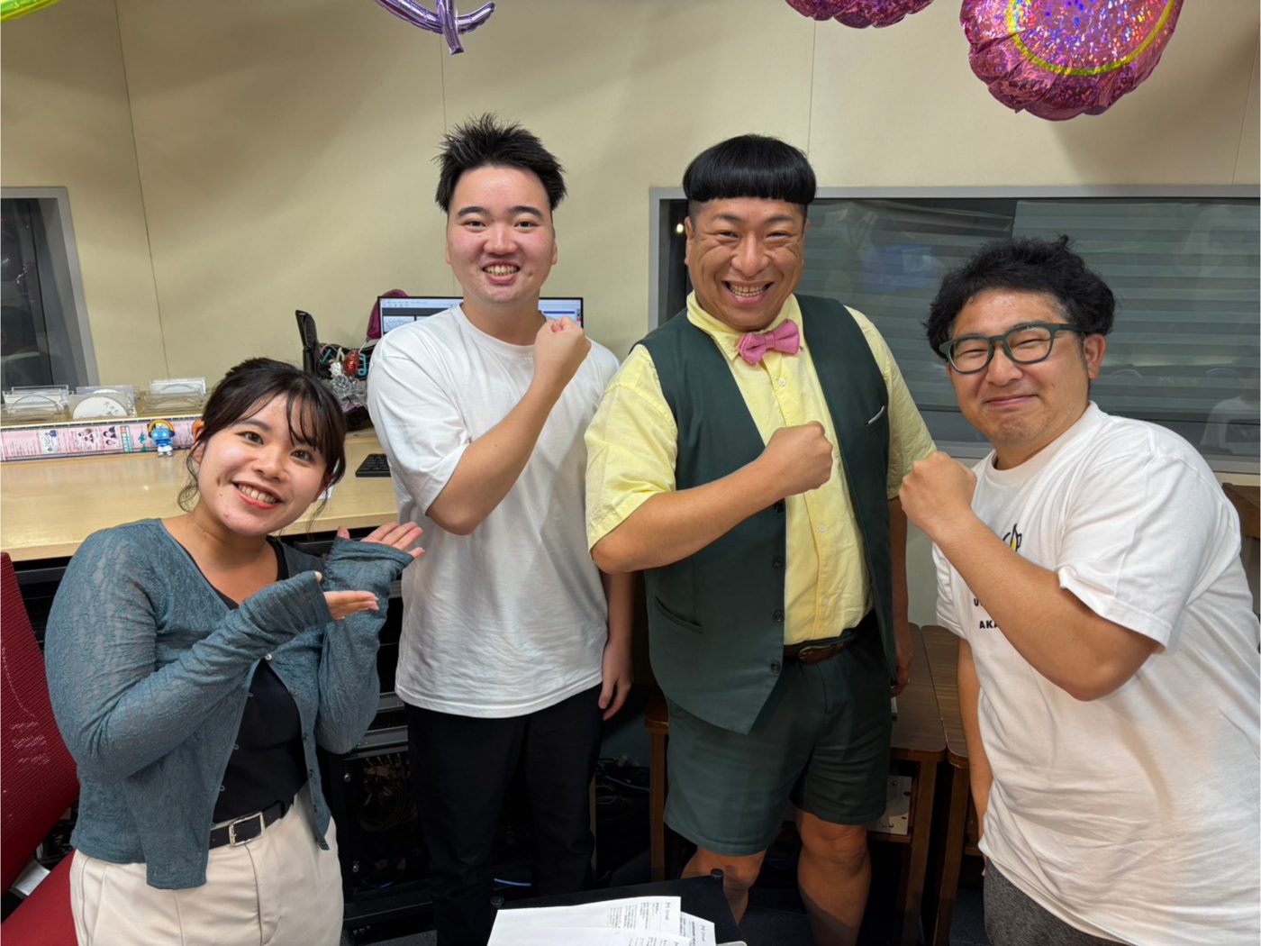 ラジオ福島出演時の集合写真